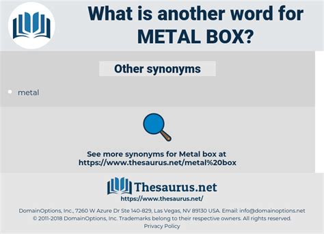 metal box synonym 